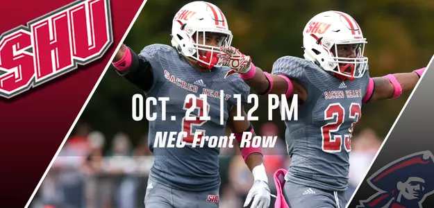 SHU Football Resumes NEC Play At Robert Morris Saturday Image