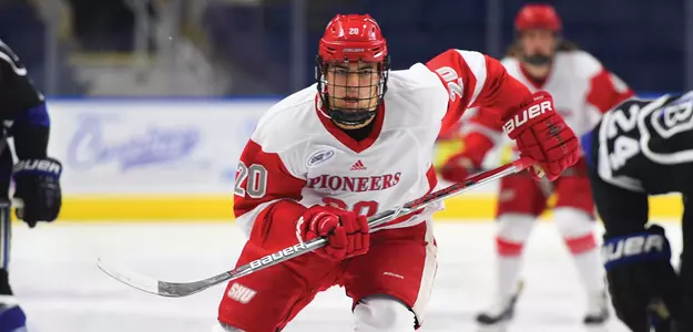 Pioneers Use Big Third Period in Upset Over No. 5 Notre Dame Image