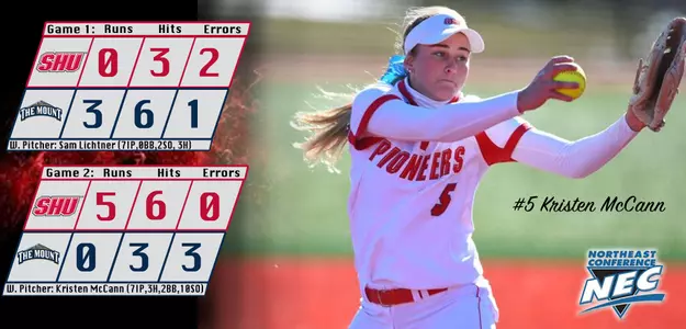 Pioneers Split With Mount St. Mary's on Senior Day Image