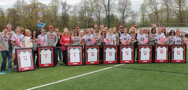Women's Lacrosse Earns NEC Tournament Berth With 16-15 Win Over Robert Morris Image