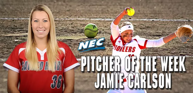 Jamie Carlson Earns Third NEC Pitcher of the Week Honor Image