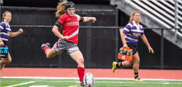 Women's Rugby Opens Season with 84-10 Win Over Castleton Image