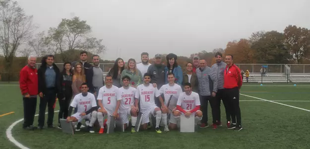 Men's Soccer Celebrates Senior Day With 2-1 Victory In Overtime Thriller Image