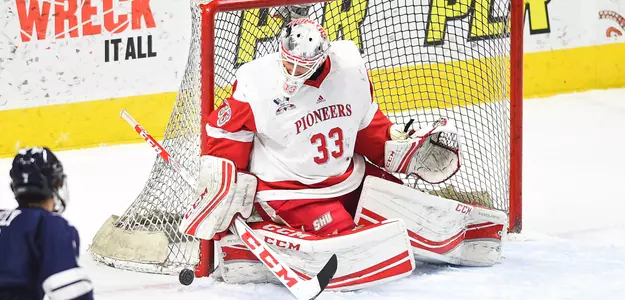 Pioneers Shutout RIT, 2-0 to Advance To Atlantic Hockey Quarterfinals Image