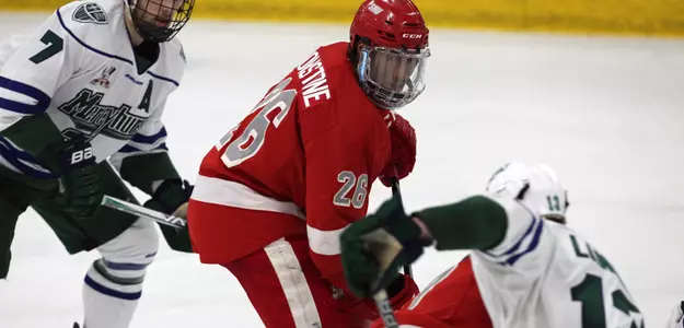 Pioneers Fall in Game One Of Atlantic Hockey Quarterfinals At Mercyhurst, 4-2 Image