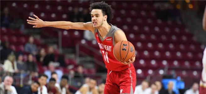 Double-Doubles from Parker and Spellman Lead Men's Basketball Past Bryant, 98-70 Image