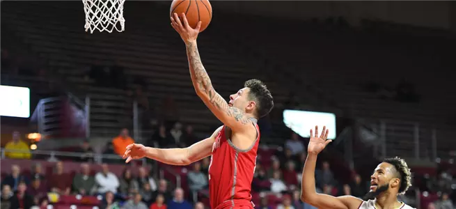 Radz Ties Career-High in Men's Basketball's 72-64 Loss at Robert Morris Image