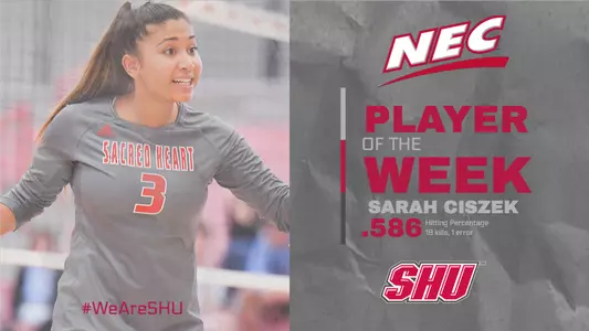 Ciszek Named NEC Volleyball Player Of The Week Image