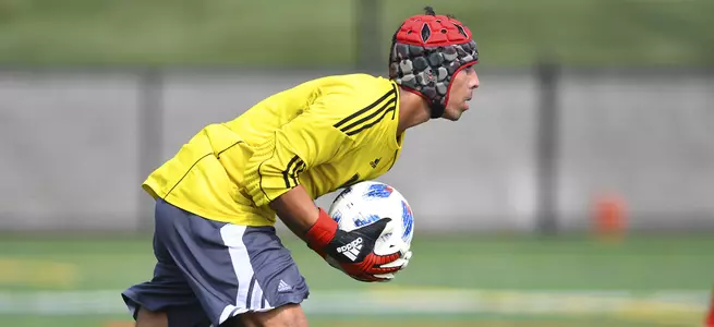 Strain Tallies Six Saves in Men's Soccer 0-0 Tie With LIU Image