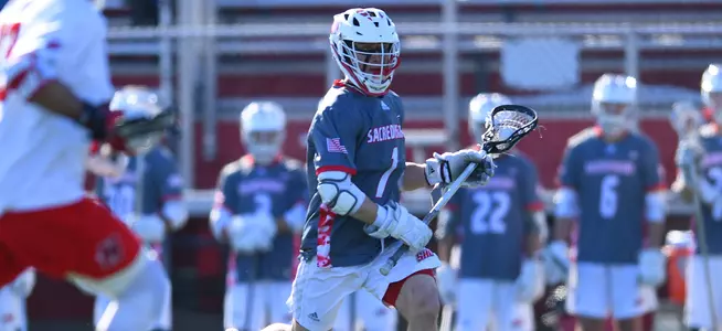 Men's Lacrosse Takes Down Defending NEC Champion Robert Morris, 18-16 Image