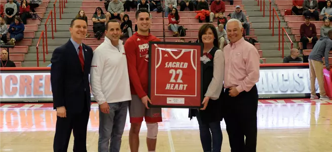Men's Basketball Secures Third Seed in NEC Tournament with 94-84 Win Over St. Francis U. Image