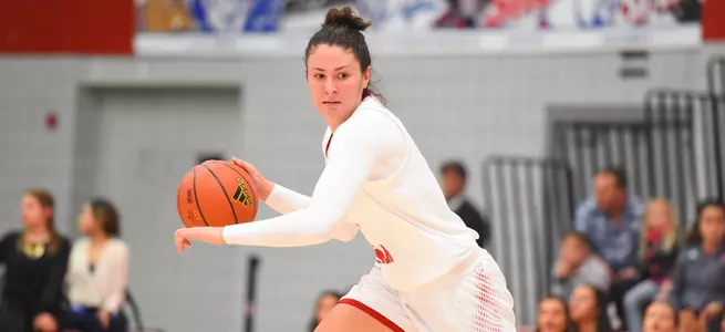 Women's Basketball Takes Down Robert Morris, Clinches No. 2 Seed in NEC Tournament Image