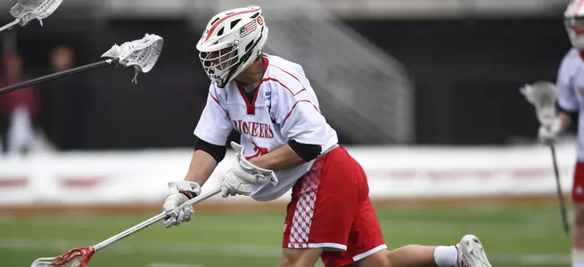 Max Tuttle Scores Five, Nets Overtime Winner for Men's Lacrosse over Stony Brook Image