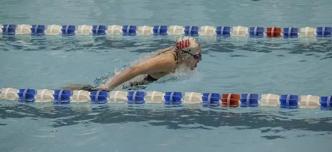 Swimming and Diving Picks Up NEC Win With 143-104 Victory Over Merrimack Image