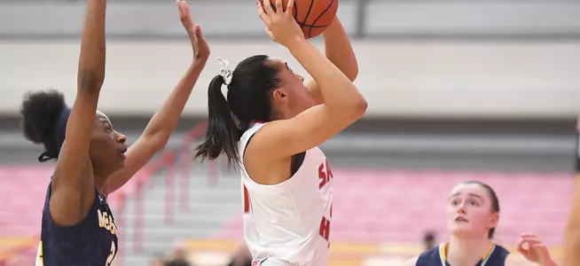 Women's Basketball Comes-From-Behind to Defeat Merrimack, 63-60, in NEC Opener Image