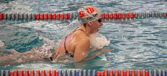 Tingley Breaks School Record While Swimming and Diving Sits in Fifth After Day Two At NEC Championships Image