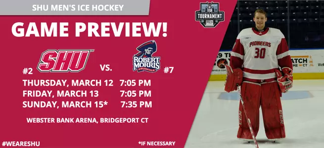 Men's Ice Hockey Set To Host Atlantic Hockey Quarterfinals Starting Thursday Image