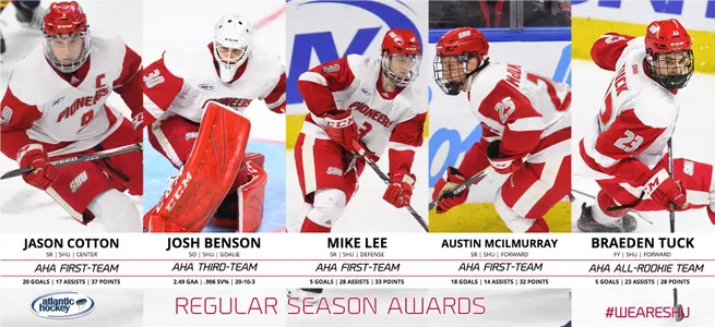 Five Member's of Men's Ice Hockey Named to Atlantic Hockey All-Conference Teams Image