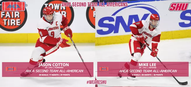 Cotton and Lee Named CCM/AHCA Hockey Division 1 All-Americans Image