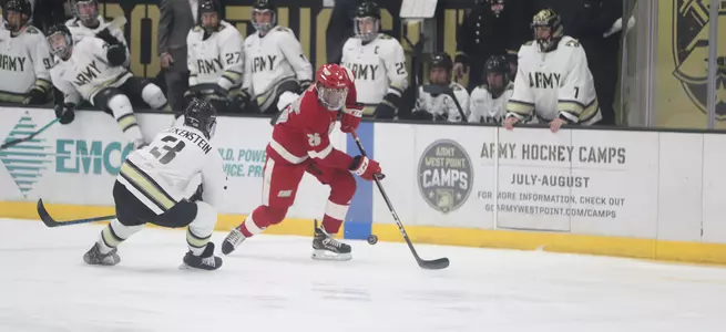 A Three Overtime Thriller Leads to Heartbreak for Men's Ice Hockey as They Fall 4-3 to Army West Point Image