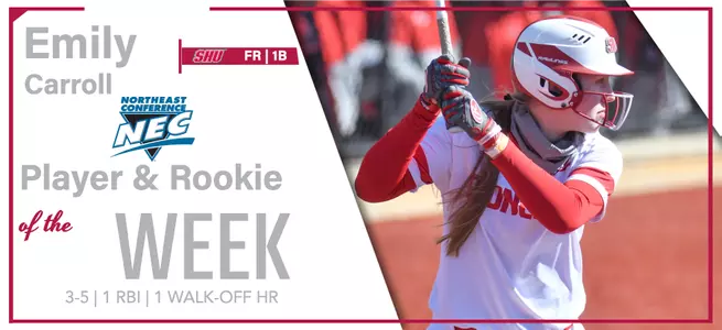 Carroll Tabbed NEC Player and Rookie of the Week Image
