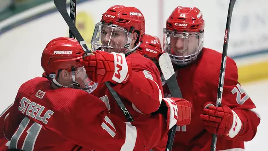 Mercyhurst menâ??s hockey vs. Sacred Heart, Nov. 4, 2022. Photo by Ed Mailliard.