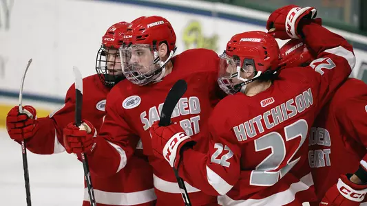 Mercyhurst menâ??s hockey vs. Sacred Heart, Nov. 4, 2022. Photo by Ed Mailliard.