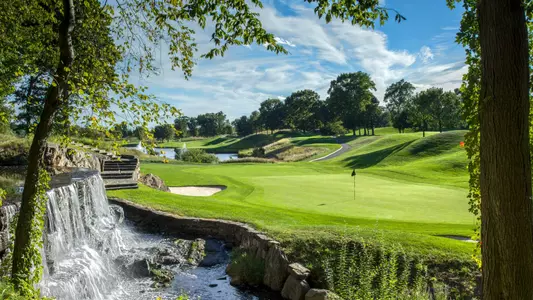 A beautiful afternoon at Great River Golf Club in Connecticut. This shot taken from behind the 2nd green with a Hasselblad H5D-50