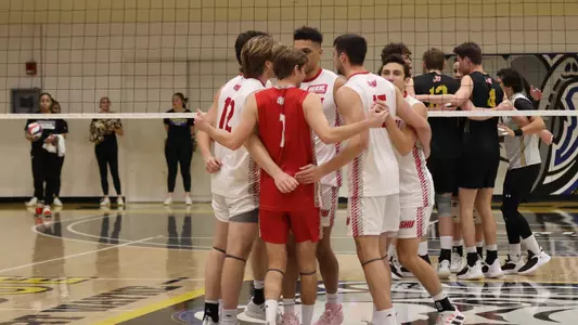 Men's Volleyball Huddle
