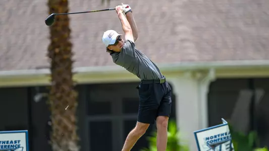 April 30, 2023\ during 3rd round action of Northeast Conference (NEC) Men's Golf Championship on the Jones course at in Daytona Beach, FL. Romeo T Guzman/Northeast Conference