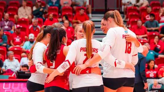 Volleyball Huddle Photo
