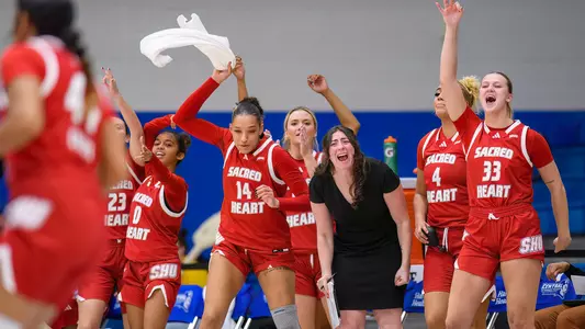 Women's Basketball Bench Celebration
