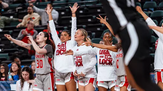 Women's Basketball Bench Celebration - MAAC Championship
