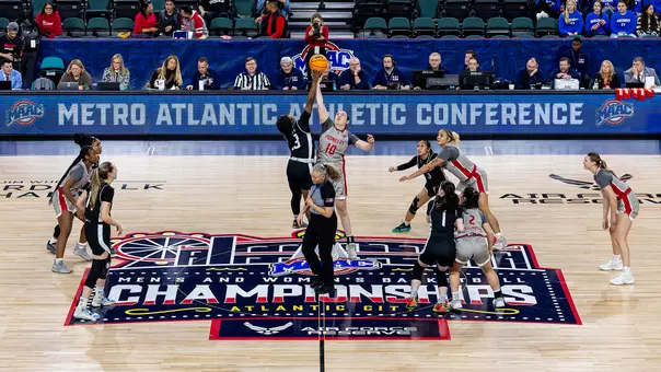Women's Basketball Tip Off Photo from 2026 MAAC Championship