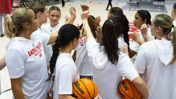 Women's Basketball Team Huddle