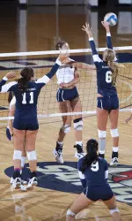 Volleyball Sweeps Chattanooga For First SoCon Win Of The Season Image