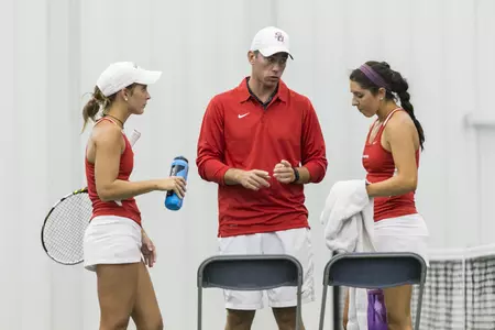 Head Coach David Vest working with his players, 2015-16