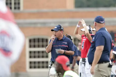 Head Coach Chris Hatcher vs VMI, 2016