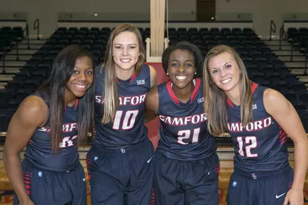 2015-16 WBB seniors: Amara Mayers, Taylor Reece, Keke Fletcher and Krista Stricklin