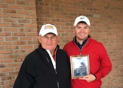 Garrett Moores with trophy at 2017 Grover Page Classic