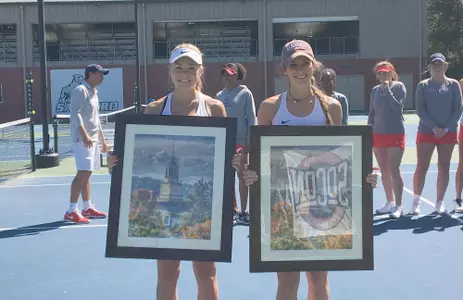 2018 Women's Tennis Senior Day--Roos van der Zwaan and Ellie Gerlach