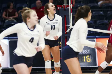Samford Volleyball takes the court against Alabama on August 21, 2021 for their exhibition match.