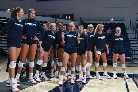 Samford Volleyball takes the court against Alabama on August 21, 2021 for their exhibition match.