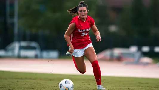 Samford Womenâ??s Soccer takes on Murray State on August 25, 2022 in the 2022 Home Opener