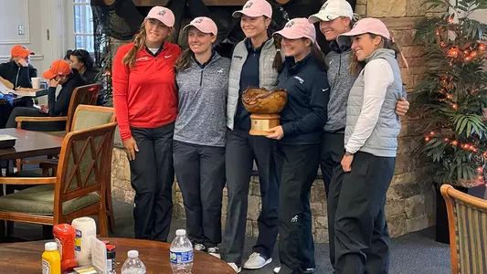 Women's Golf with 2023 Mercer Invitational Trophy