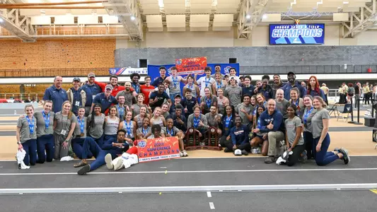 Track with 2023 SoCon Indoor Trophy