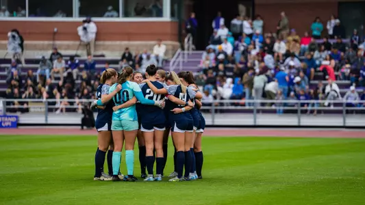 Team Huddle at Western Carolina--SoCon Championship2024