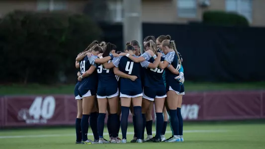 Soccer huddle at Florida State 2024 NCAAs
