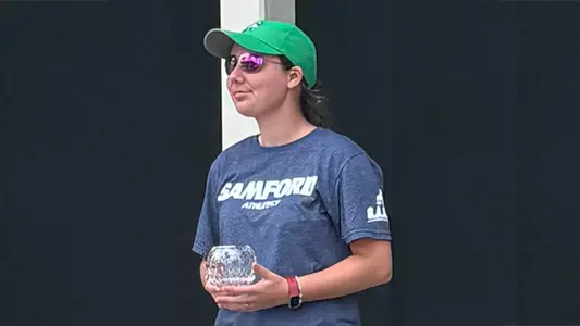 Gabi Nicastro with second place trophy from Low Country Intercollegiate