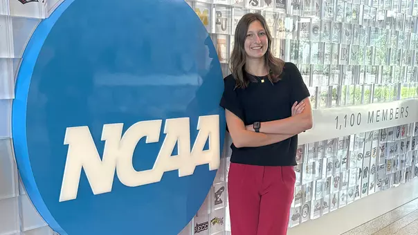 Ally Cordes at NCAA SAAC conference 2025
